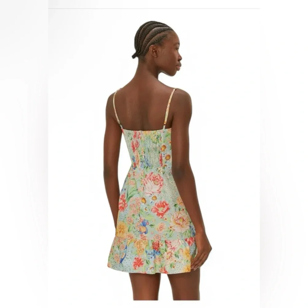 Farm Rio Multicolor Floral Mini Dress Brasil Women Size Medium NEW - Picture 2 of 9